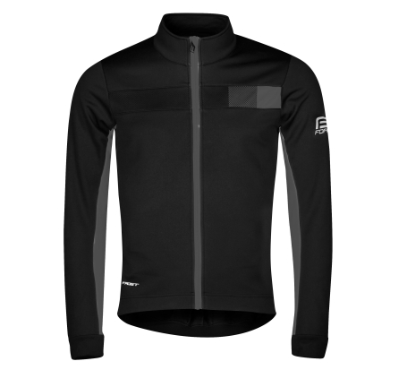 jacket F FROST softshell winter, black-grey