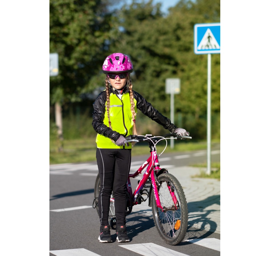 jacket FORCE WINDPRO KID windproof, fluo-black