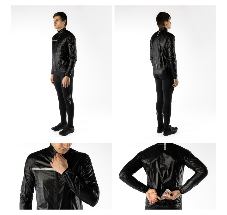 jacket FORCE WINDPRO windproof, black