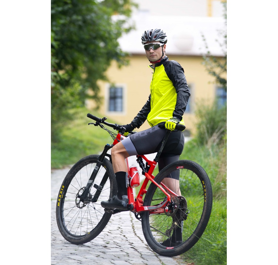 jacket FORCE WINDPRO windproof, fluo-black