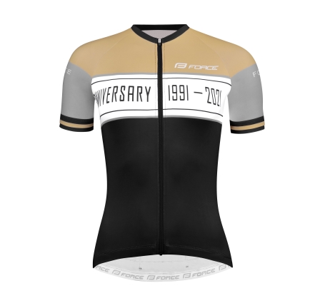 jersey F ANNIVERSARY LADY short sl, black-gold