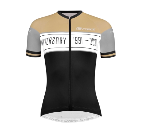 jersey F ANNIVERSARY LADY short sl, black-gold