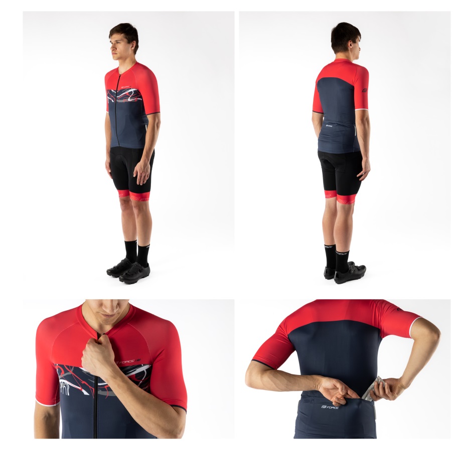 jersey F ART UNI short sl, navy blue-red