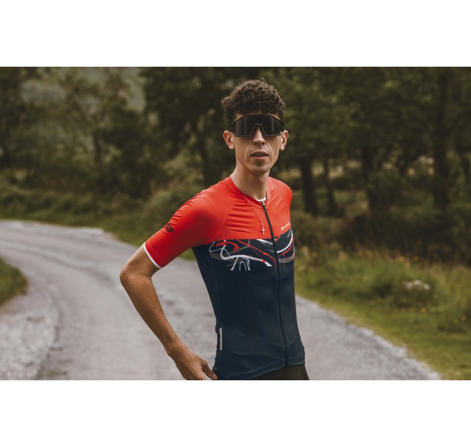 jersey F ART UNI short sl, navy blue-red