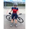 jersey F ASCENT LADY short sl, blue-red