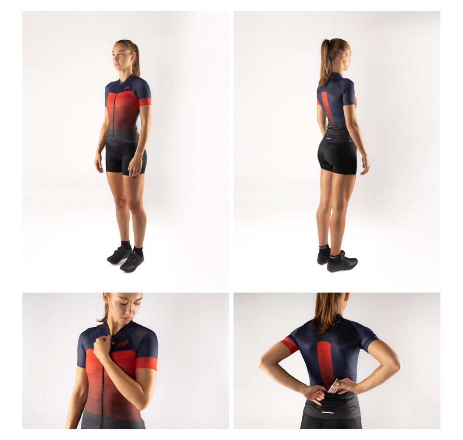 jersey F ASCENT UNI short sl, blue-red