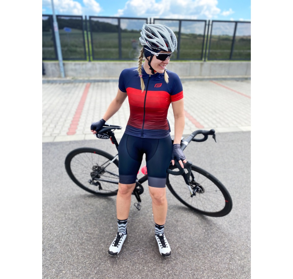 jersey F ASCENT UNI short sl, blue-red