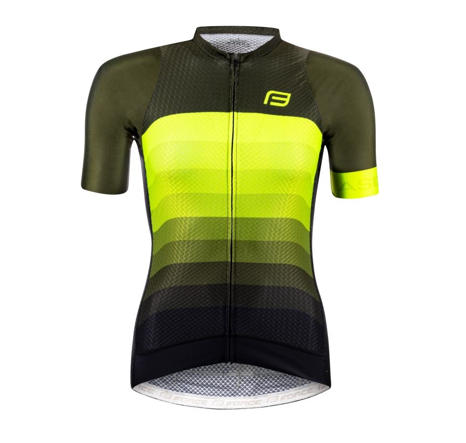 jersey F ASCENT UNI short sl, green-fluo S
