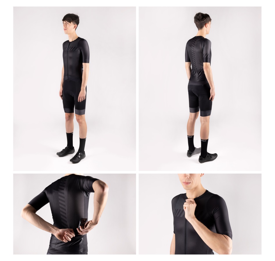 jersey F FASHION, short sleeves, black-grey 