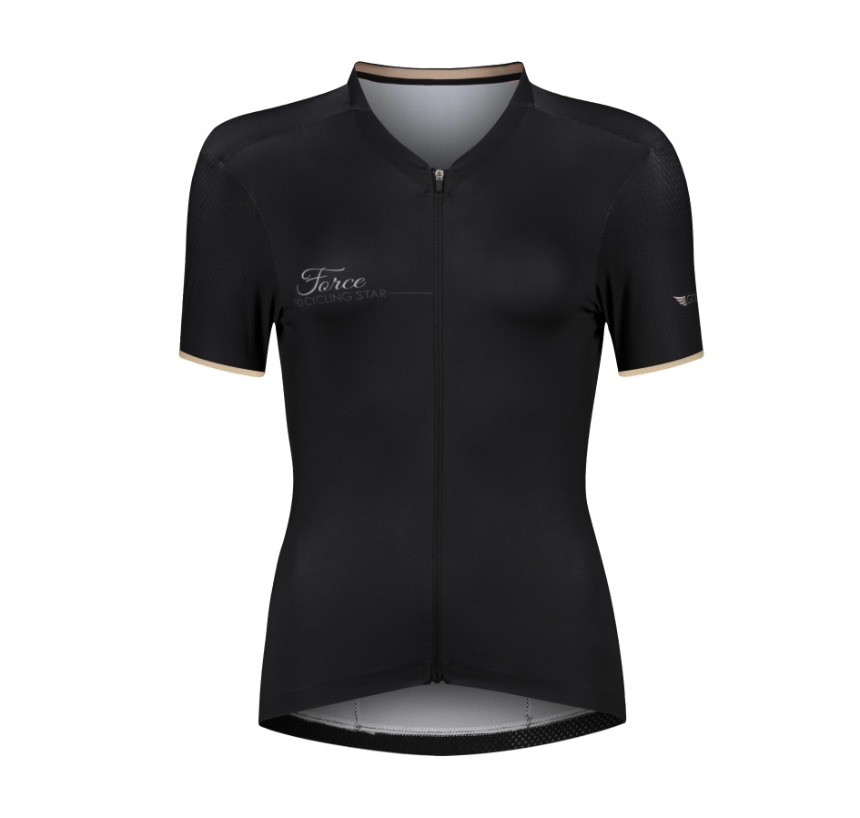 jersey F GOLD LADY short sl, black-gold XXL