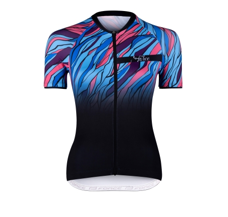 jersey F LIFE LADY short sl, blk-blue-pink