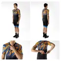 jersey F LIFE short sl, black-blue-orange