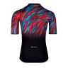 jersey F LIFE short sl, black-petrol blue-red 