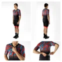 jersey F LIFE UNI short sl, blk-petrol bl-red