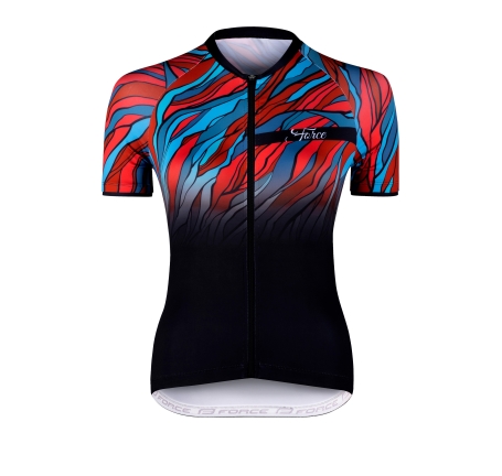 jersey F LIFE UNI short sl, blk-petrol bl-red