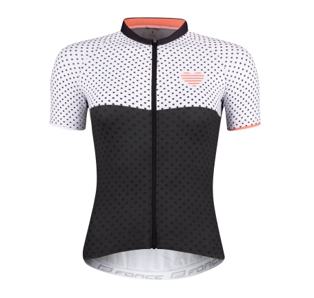 jersey F POINTS LADY, short sl, black-white 
