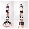 jersey F POINTS LADY short sl, blck-wh-turquoise