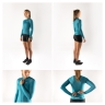 jersey F PURE LADY long sleeve, petrol blue 