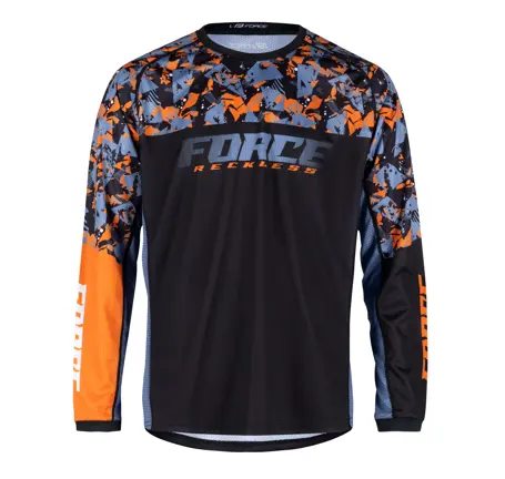 jersey F RECKLESS long sl, black-orange