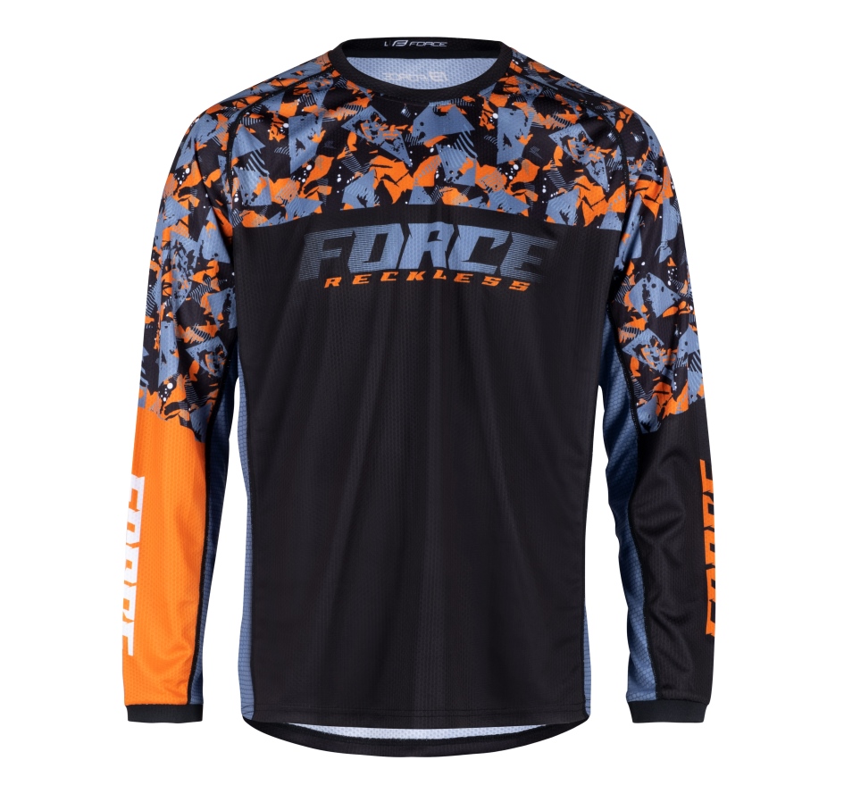 jersey F RECKLESS long sl, black-orange S