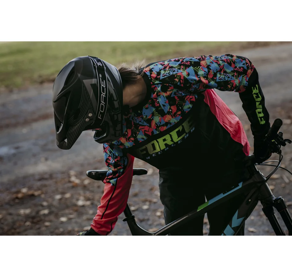 jersey F RECKLESS long sl, black-pink-fluo