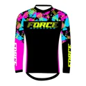 jersey F RECKLESS long sl, black-pink-fluo
