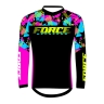 jersey F RECKLESS long sl, black-pink-fluo M