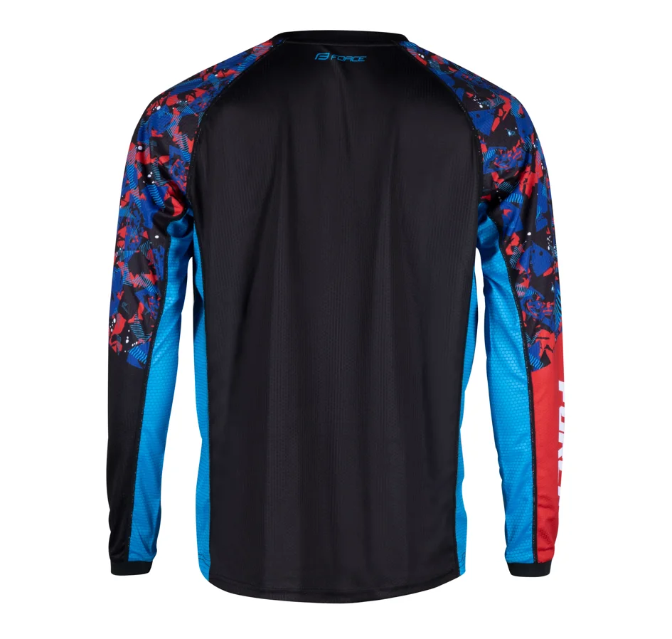 jersey F RECKLESS long sl, black-red-blue