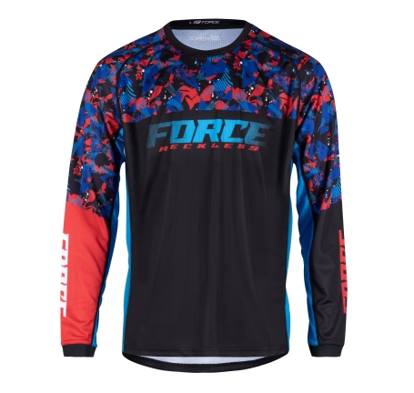 jersey F RECKLESS long sl, black-red-blue