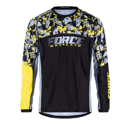 jersey F RECKLESS long sl, black-yellow-grey