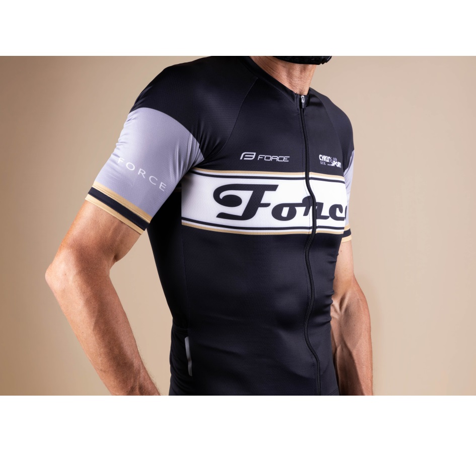 jersey F RETRO UNI short sl, black-gold