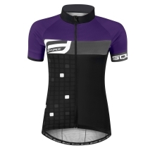 jersey F SQUARE LADY short sl, black-purple