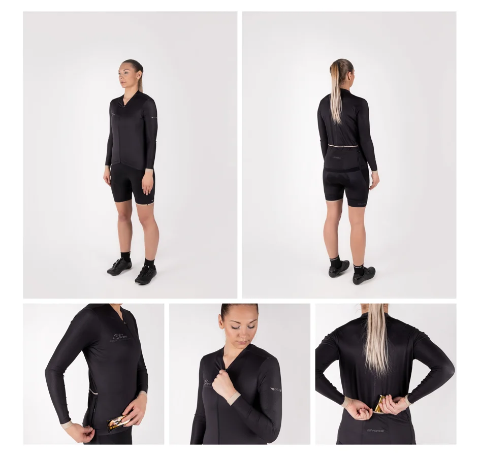 jersey FORCE GOLD LADY long sleeve, black