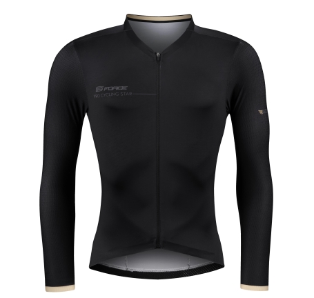 jersey FORCE GOLD long sleeve, black