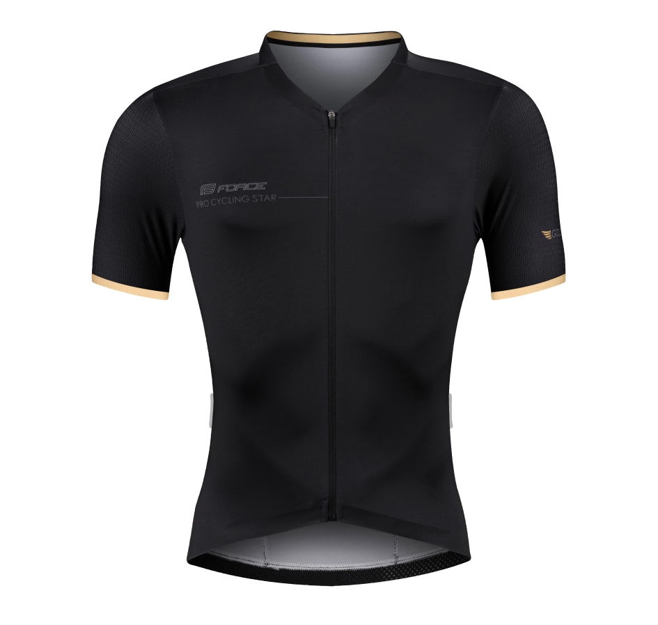 jersey FORCE GOLD sh. sleeves, black-gold L
