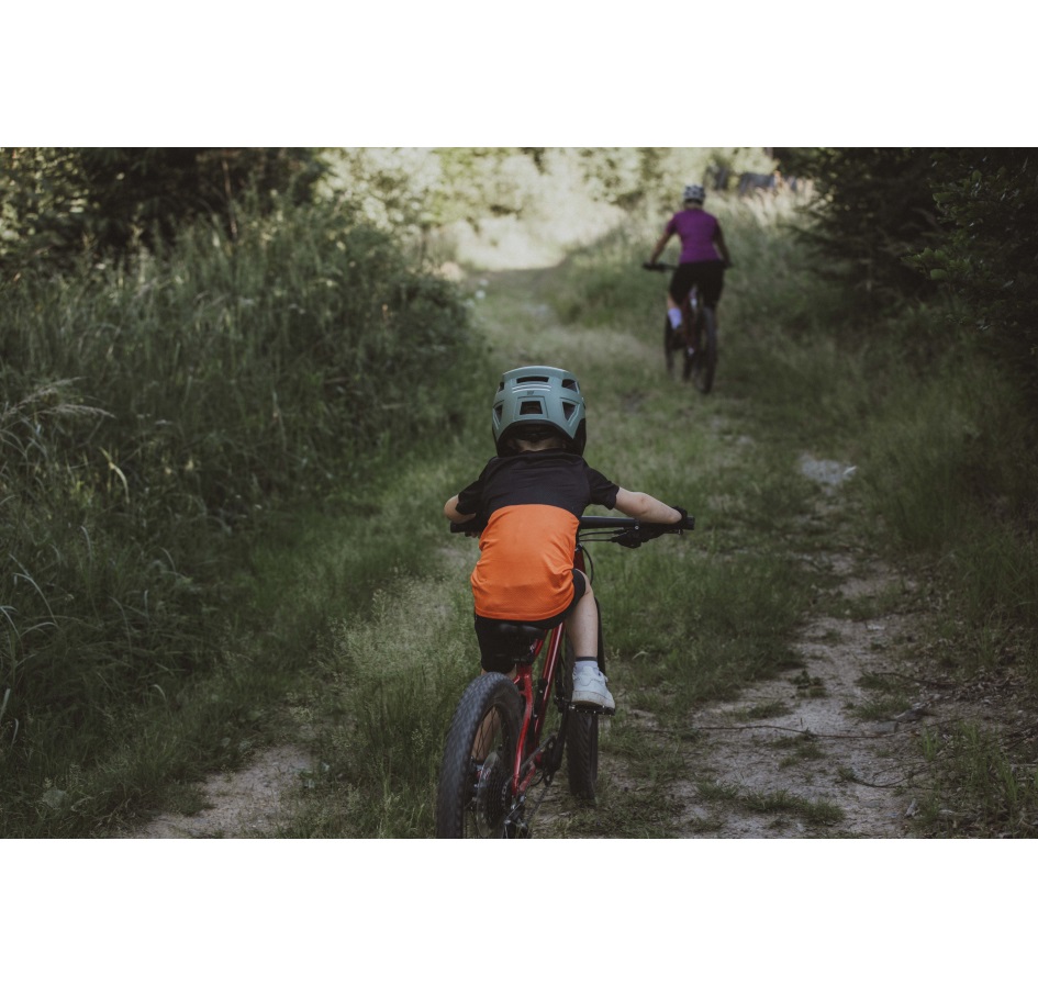jersey FORCE KID MTB CHEERY, black-orange