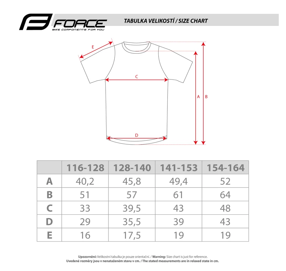 jersey FORCE KID MTB CHEERY, black-orange