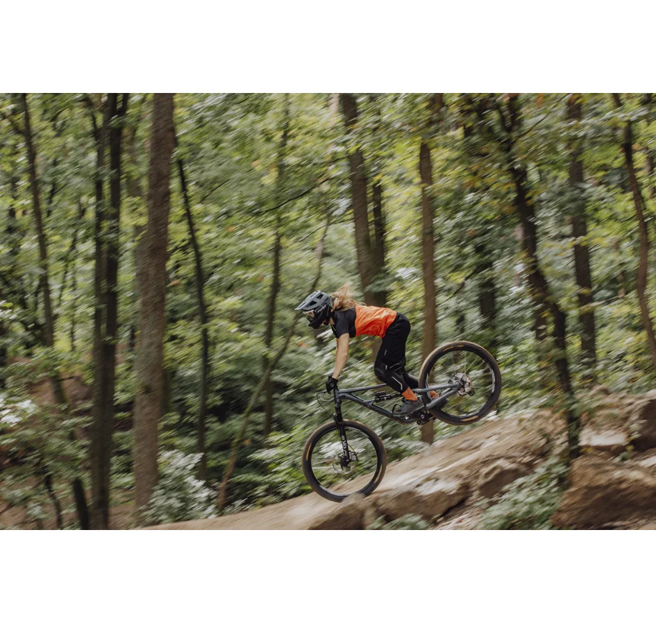 jersey FORCE KID MTB CHEERY, black-orange