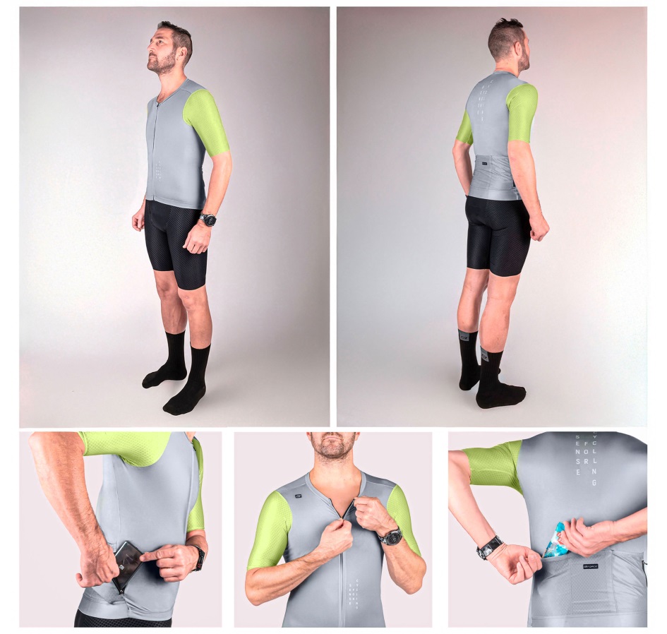 jersey FORCE LIMIT short sl, grey-lime