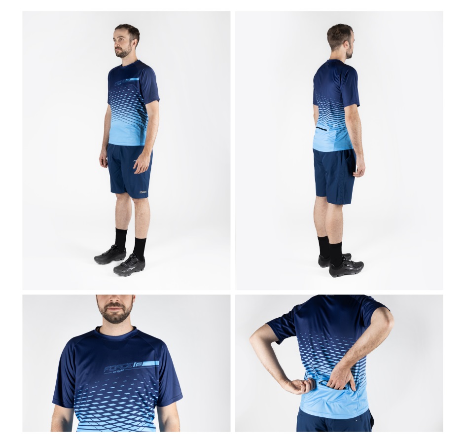 jersey FORCE MTB ANGLE short sl, blue