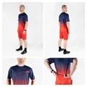jersey FORCE MTB ANGLE short sl, blue-red