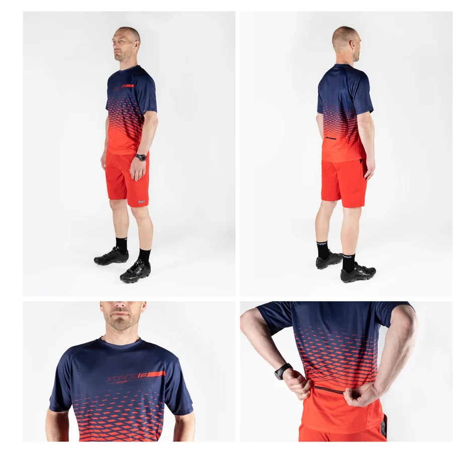 jersey FORCE MTB ANGLE short sl, blue-red