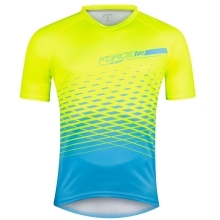 jersey FORCE MTB ANGLE short sl, fluo-blue