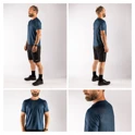 jersey FORCE MTB MOUNT short sleeves, navy blue