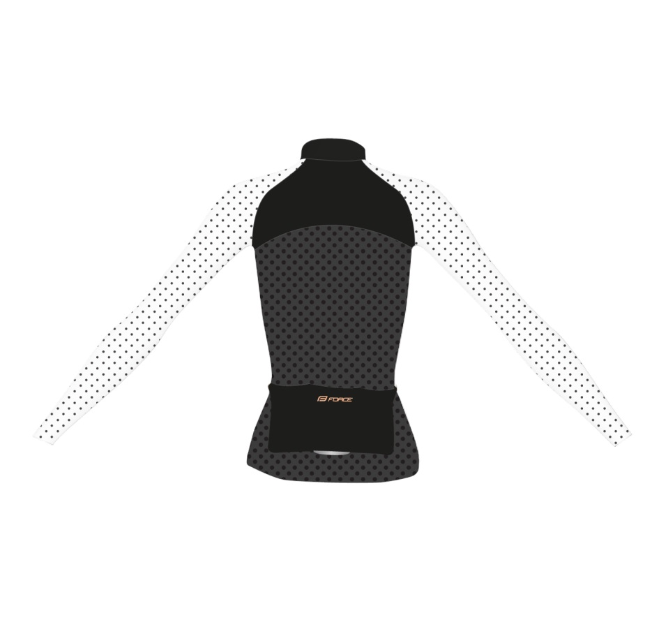 jersey FORCE POINTS LADY long sl, black-white 