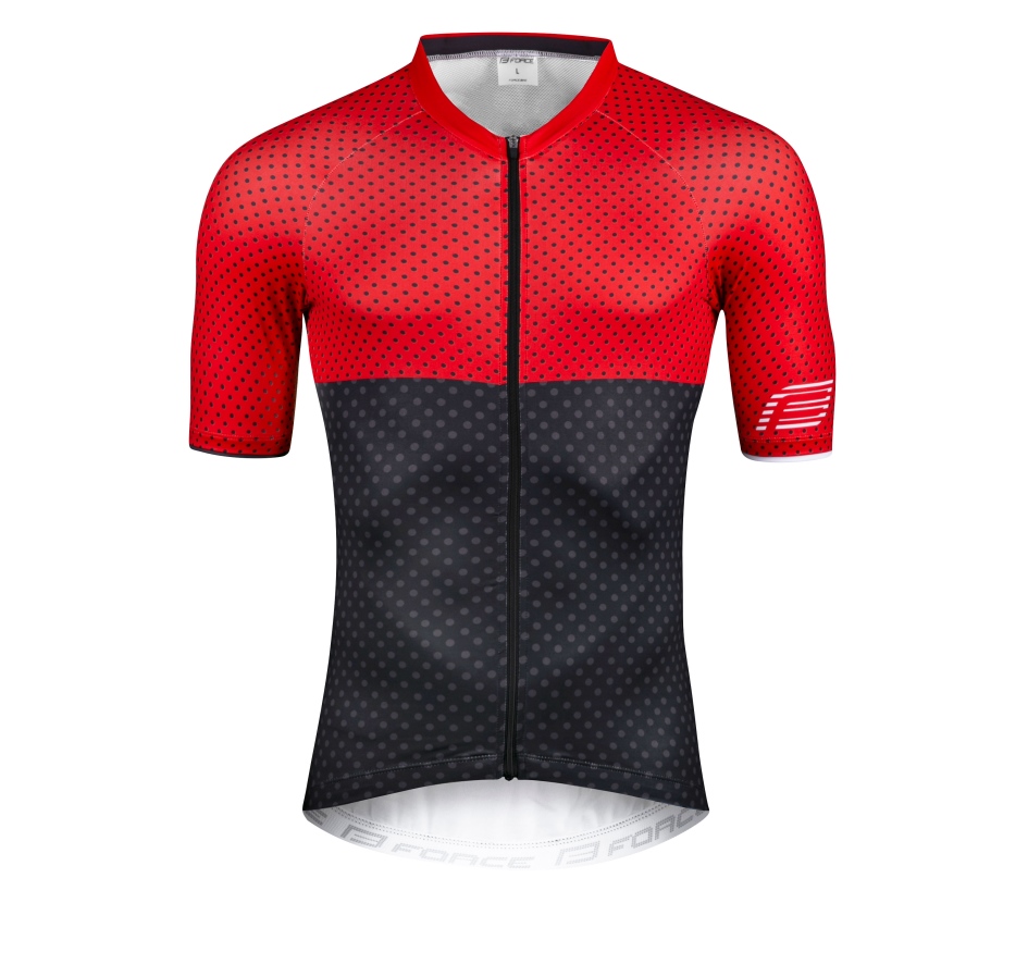 jersey FORCE POINTS short sleeves, red-black M