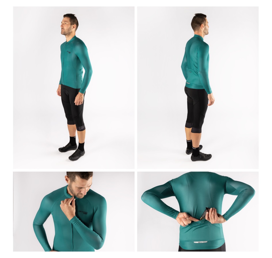 jersey FORCE PURE long sleeve, petrol blue