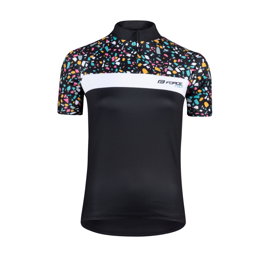 jersey FORCE ROCK LADY short sl, black XS