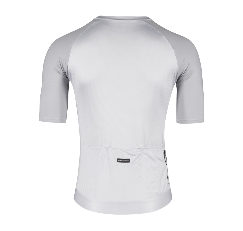 jersey FORCE SCRIPT short sl, light grey