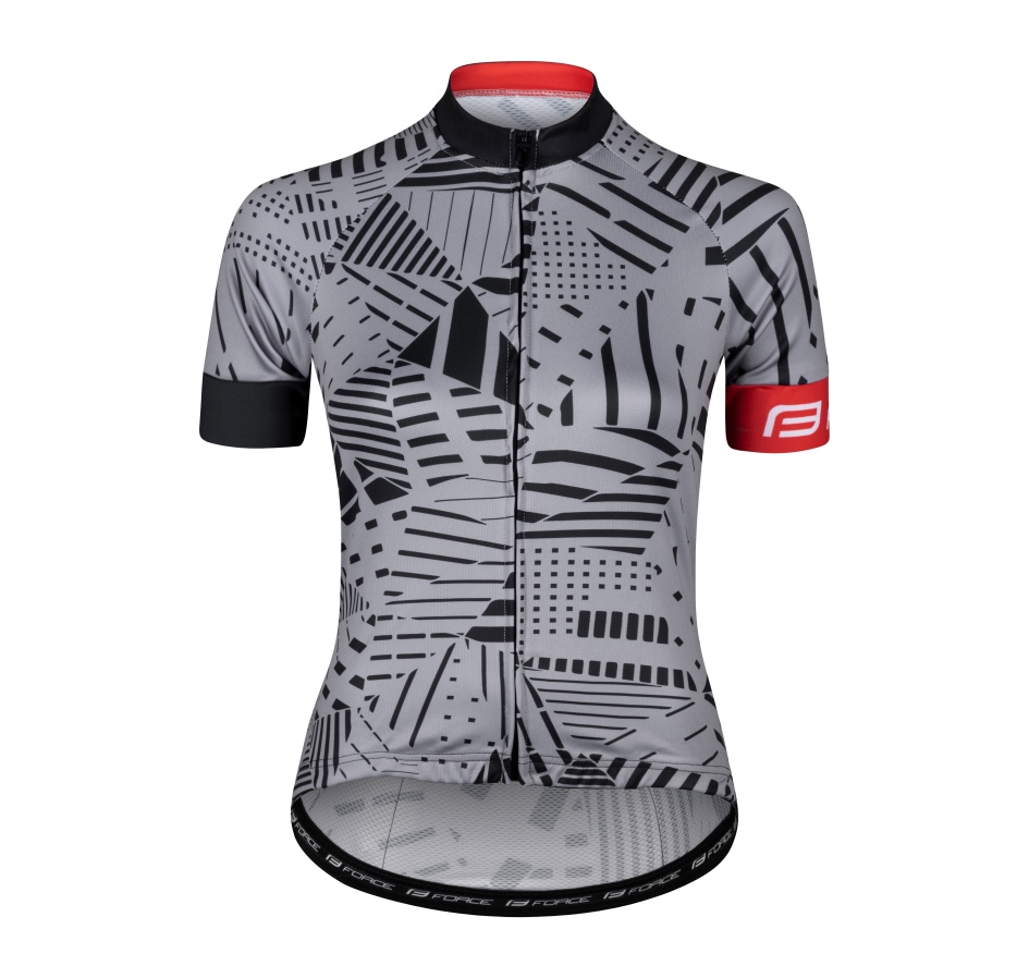 jersey FORCE SHARD LADY short sl, grey-black XS